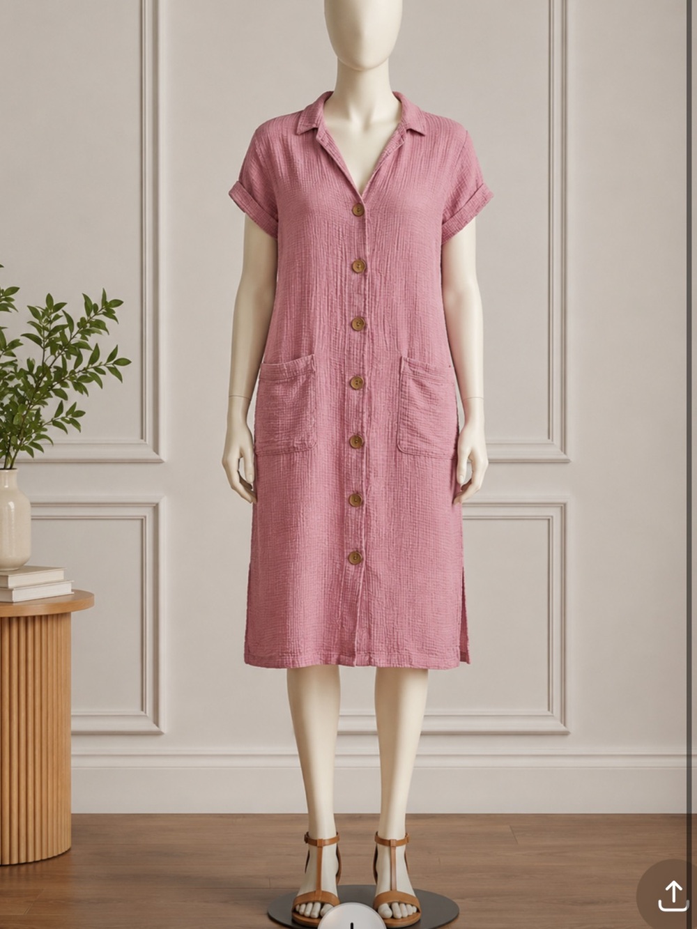 Free People Almeda Mauze Cotton Gauze Midi Dress - Picture 9 of 9